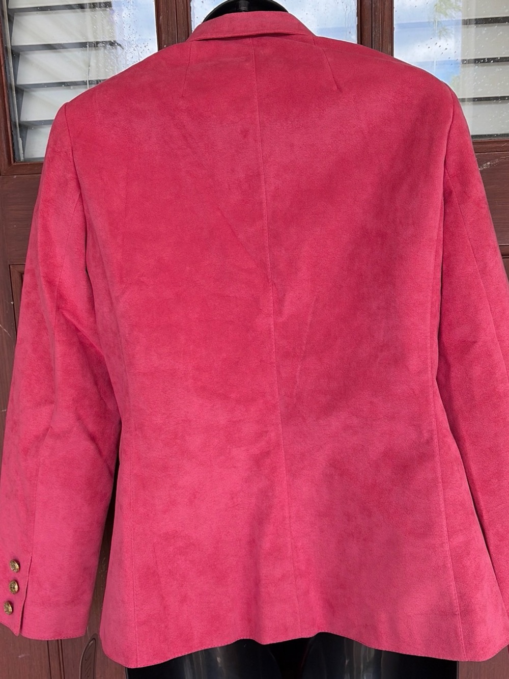Vintage Pink Ultra Suede Single-Button Women's Blazer Jacket - Picture 6 of 11